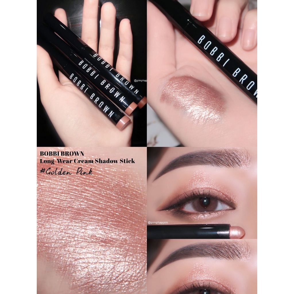 Phấn Nhũ Mắt Dạng Thỏi Bobbi Brown Màu Golden Pink & Golden Bronze