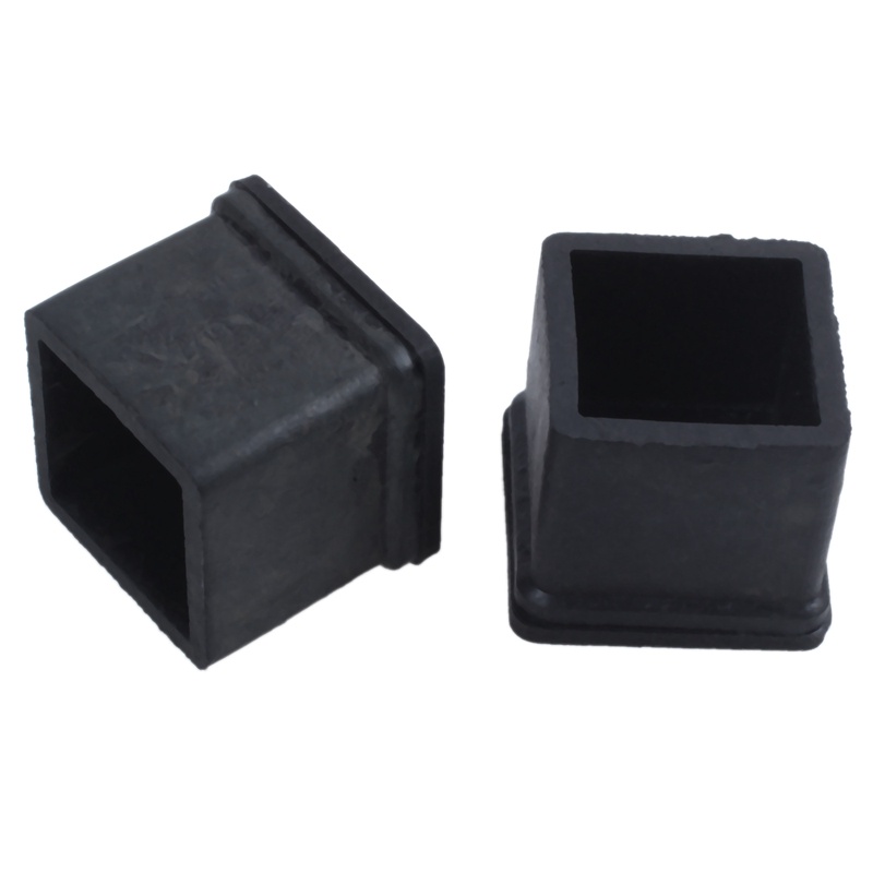 Set 4 miếng lót chân bàn / ghế bằng cao su hình vuông 20mm x 20mm màu đen