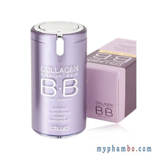 Kem nền Làm Trắng Da/ Ngăn Ngừa Lão Hóa/ Tái Tạo Da BB Collagen Cellio  #authenticluxurystore