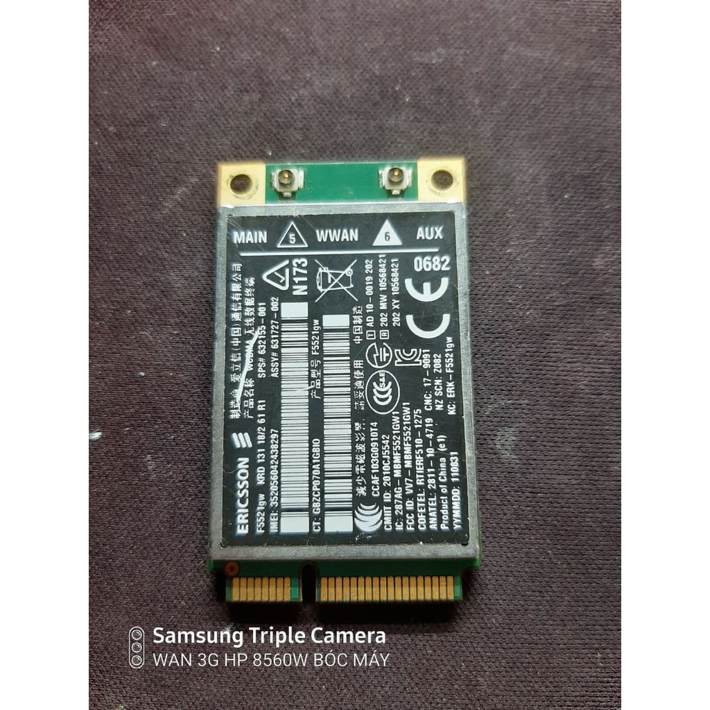 Cạc mạng không dây WWan 3G - HP 2760P/ 6560B/ 8560P/ 8560W/ 8760W Tháo Máy ( GIÁ TỐT) | BigBuy360 - bigbuy360.vn