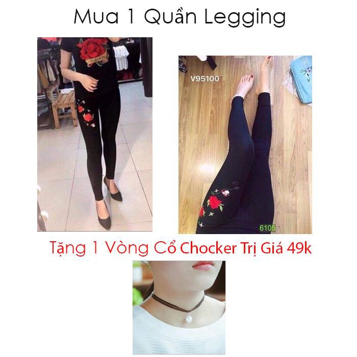 Quần Legging Tặng Vòng Cổ Choker