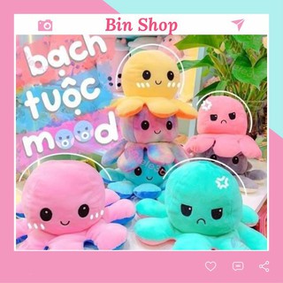Bạch tuộc bông cảm xúc cao cấp Bin shop  - Bạch tuột cảm xúc nhồi bông 2in1 biểu cảm