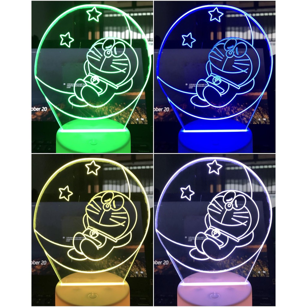 ĐÈN NGỦ LED 3D | Hình Đoraemon nhiều mẫu nt cho shop để chọn thêm mẫu , dùng trang trí phòng khách , đèn ngủ , quà tặng