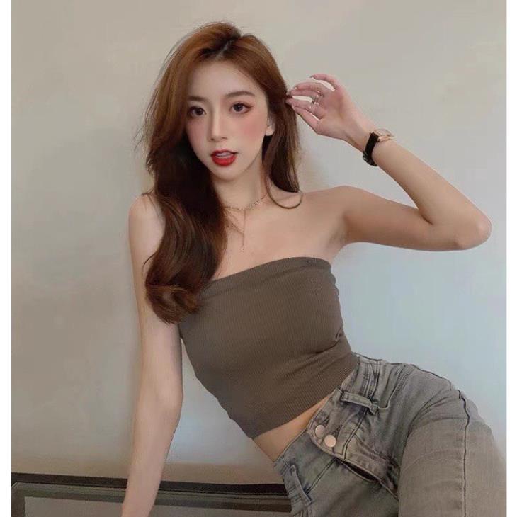 Áo bra 2 dây màu trơn kẻ sọc thời trang trẻ trung N99