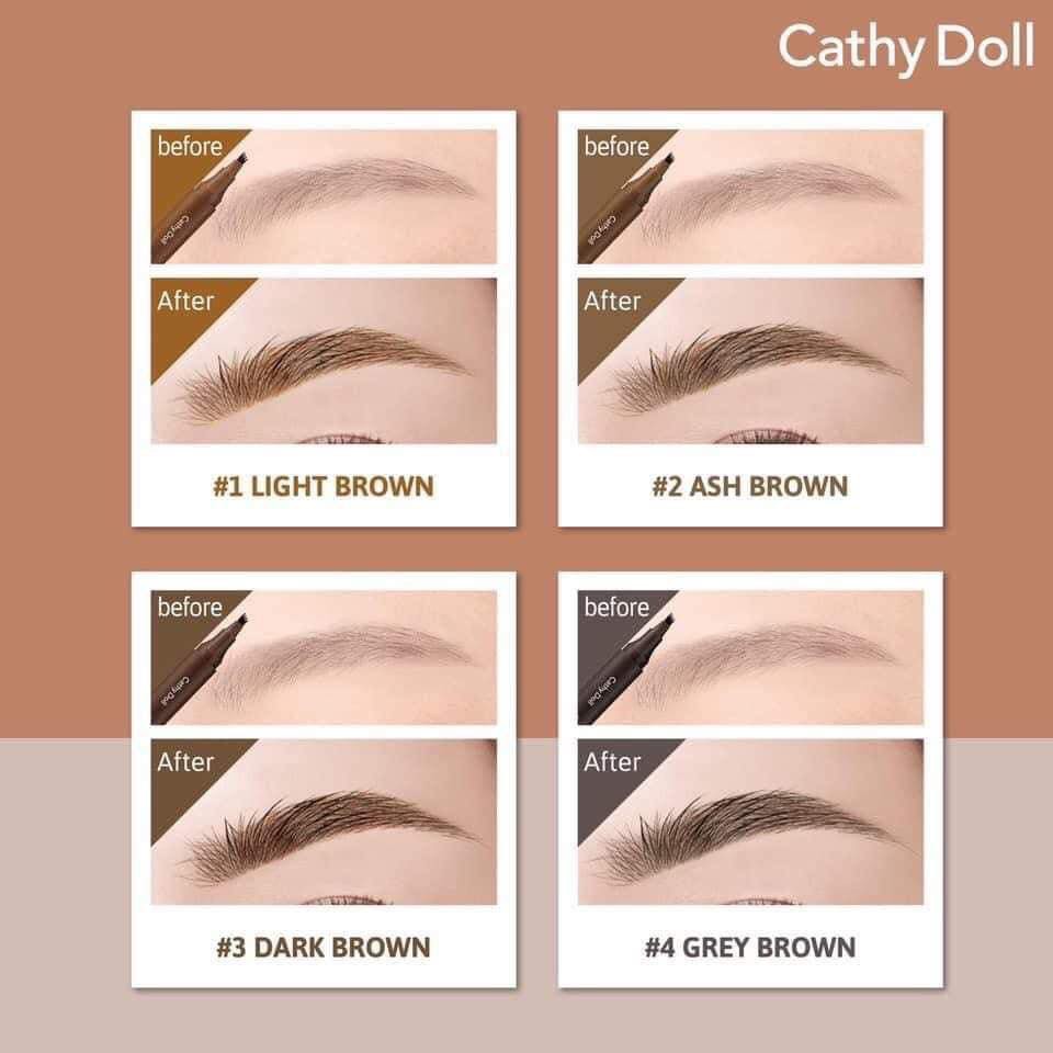 Bút Vẽ Chân Mày Phẩy Sợi Cathy Doll Real Brow 4D Tatoo Tint | BigBuy360 - bigbuy360.vn
