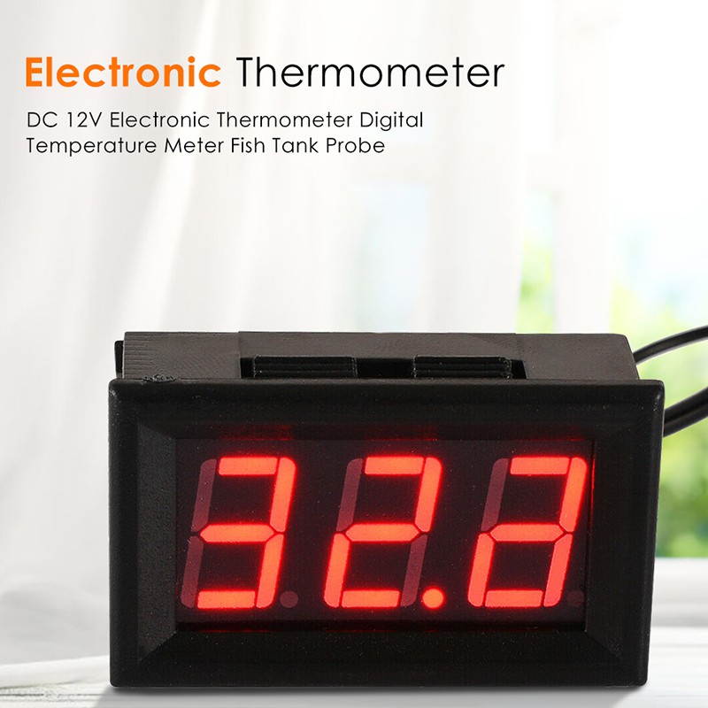Nhiệt Kế Điện Tử 12V Đo Nhiệt Độ Hồ Cá Trong Tủ Lạnh