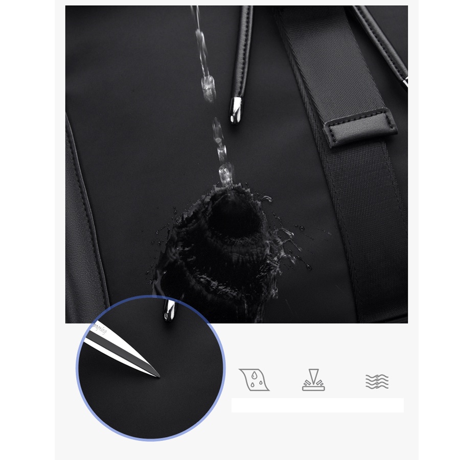 Balo thời trang unisex, balo da nam siêu bền, cặp sách đi học Kanibu nhiều ngăn đựng