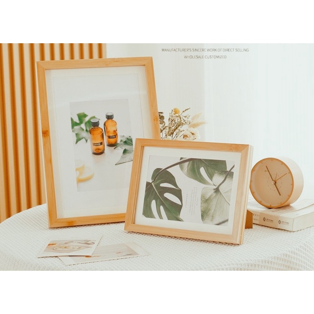 Khung tranh| khung ảnh bằng gỗ decor để bàn (vừa với tranh, ảnh A4)