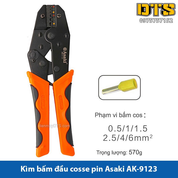 Kìm bấm cos Asaki, cốt Asaki, bấm đầu cote Asaki giocongcu