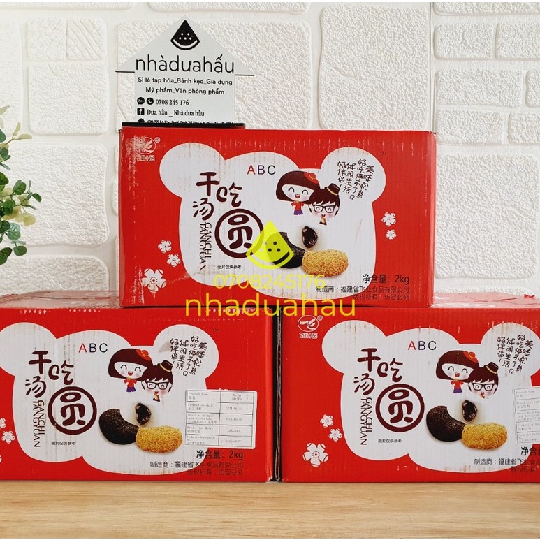 Một thùng bánh Mochi mini có nhân mix đủ 4 vị như hình Đài Loan thùng 2kg