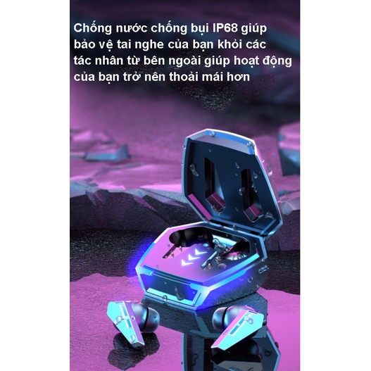Tai nghe Gaming M10 bluetooth 5.2 không dây giảm tiếng ồn cảm ứng điều khiển vân tay âm thanh HIFI cho android,iOS