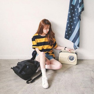 Áo thun nữ cổ tròn kẻ sọc