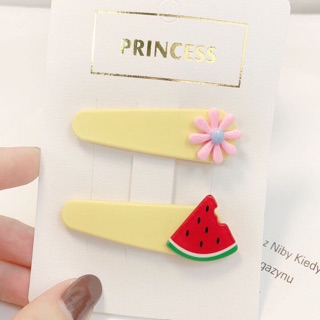 Set 2 kẹp tóc trái cây siêu yêu