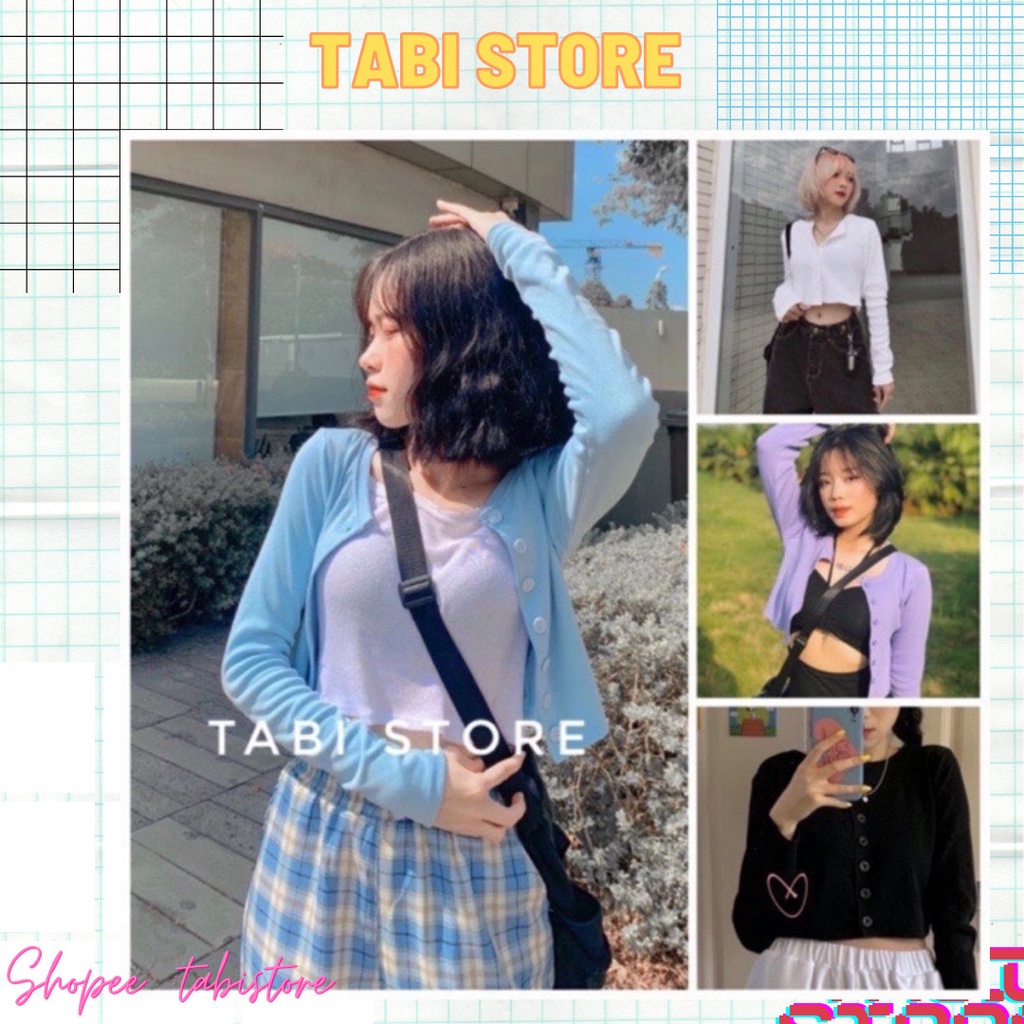 Áo Croptop yan 7 cúc dài tay