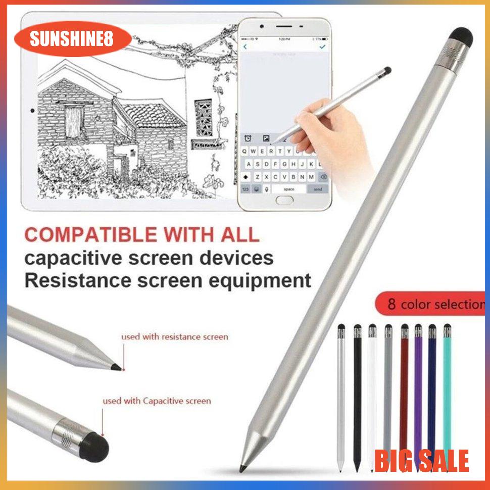 【SUN】Touch Screen Pen Retro Round Thin Tip Resistor-capacitor Dual-use Touch Screen