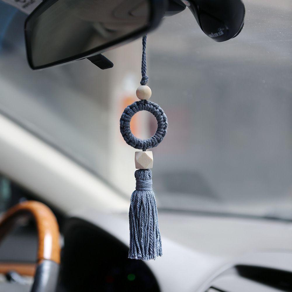 Phụ Kiện Tua Rua Bằng Cotton Làm Bằng Thủ Công Treo Trang Trí Nội Thất Xe Hơi