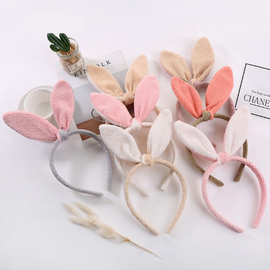 Cài tóc, băng đô trang điểm làm đẹp cho bạn gái hình tai thỏ nhung