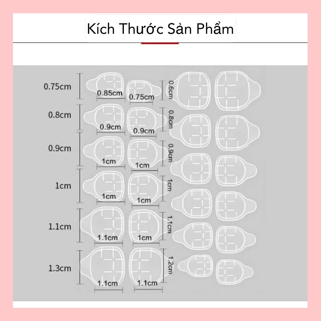 Miếng Dán Móng Bộ 24 Miếng Keo Dán Móng Hai Mặt