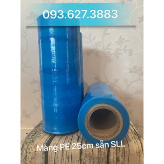 Màng co PE xanh 25-50cm. Bọc hàng hóa