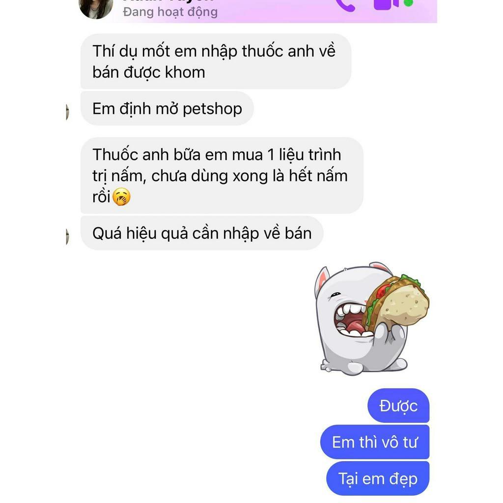 Viên ăn nấm, ghẻ, viêm da cho chó 50day-5kg