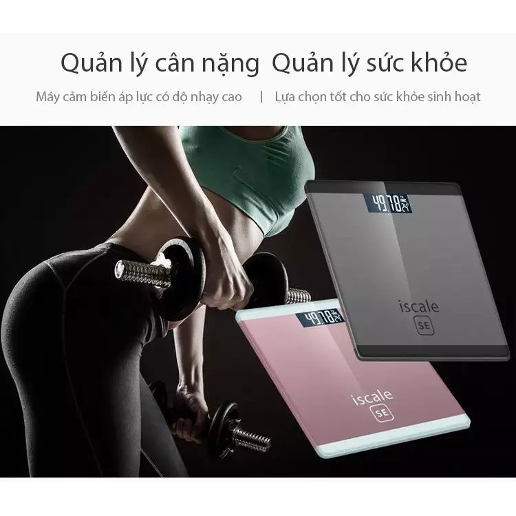 Cân điện tử ISCALE 2626cm máy cảm biến áp lực độ nhạy cao quản lý cân nặng sức khỏe của bạn  màn hình LED hiển thị