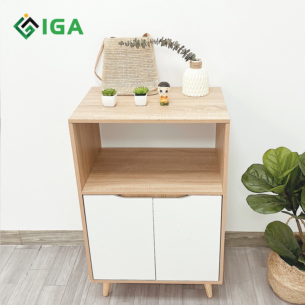 Tủ Kệ Lò Vi Sóng IGA Model 01 Phong Cách Nordic - GP118