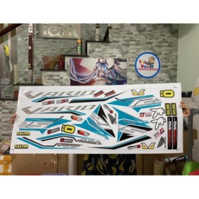 Tem rời Vảio 125 dán xe trắng