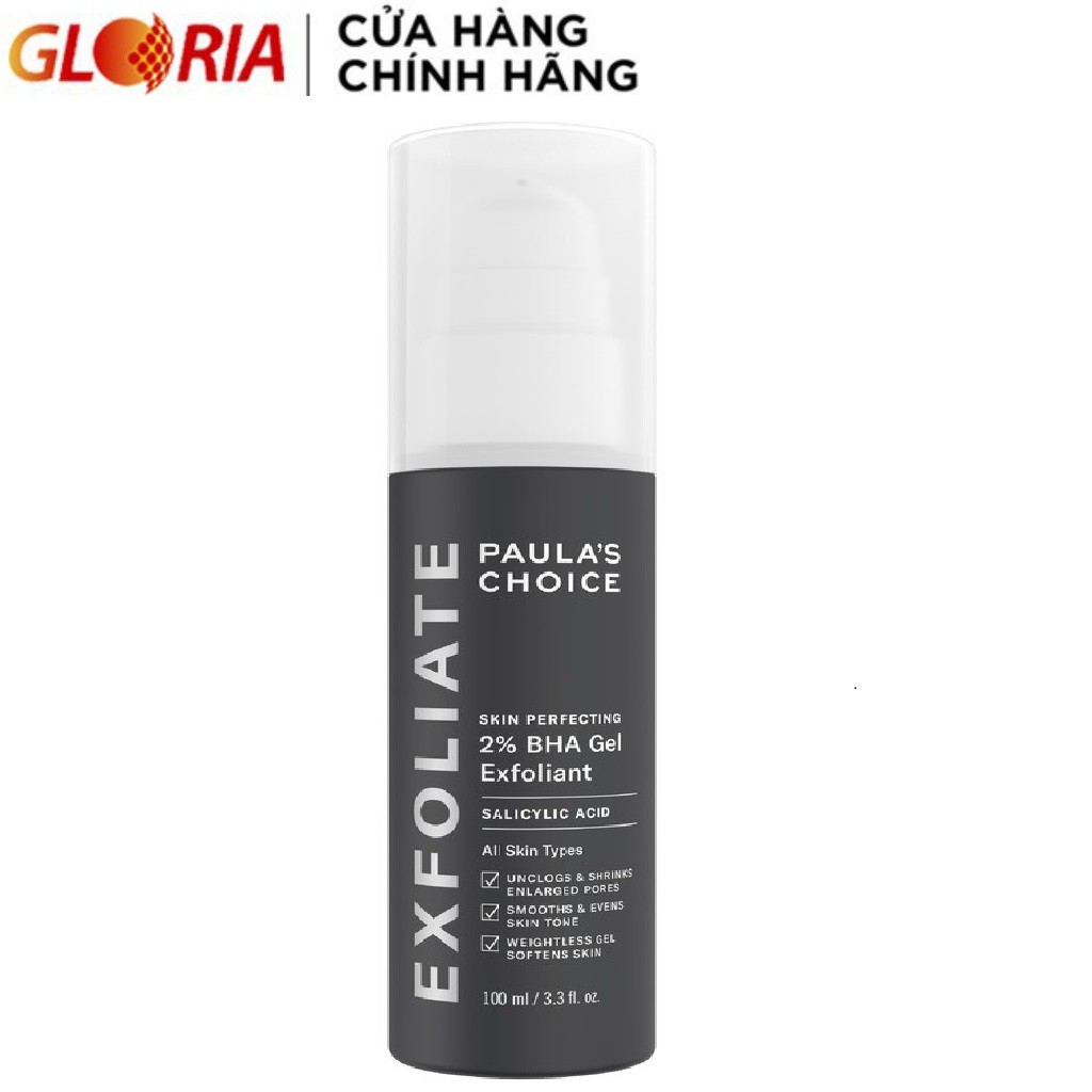 [Mã COSGLORIAT4 -8% đơn 250K] Gel Loại Bỏ Tế Bào Chết Paula's Choice Skin Perfecting 2% BHA Gel Exfoliant 100ml