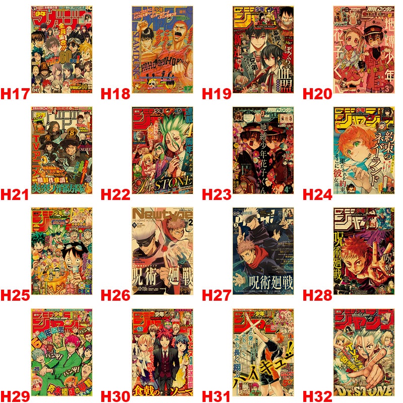 Poster Giấy Kraft Treo Tường Trang Trí In Hình Anime Attack on Titan Phong Cách Vintage