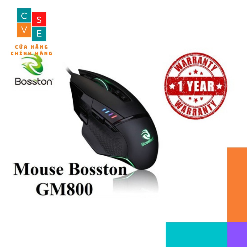 Chuột Máy Tính Có Dây BOSSTON GM800 - Chuột Led Chơi Game - Chuột PC Laptop Gaming