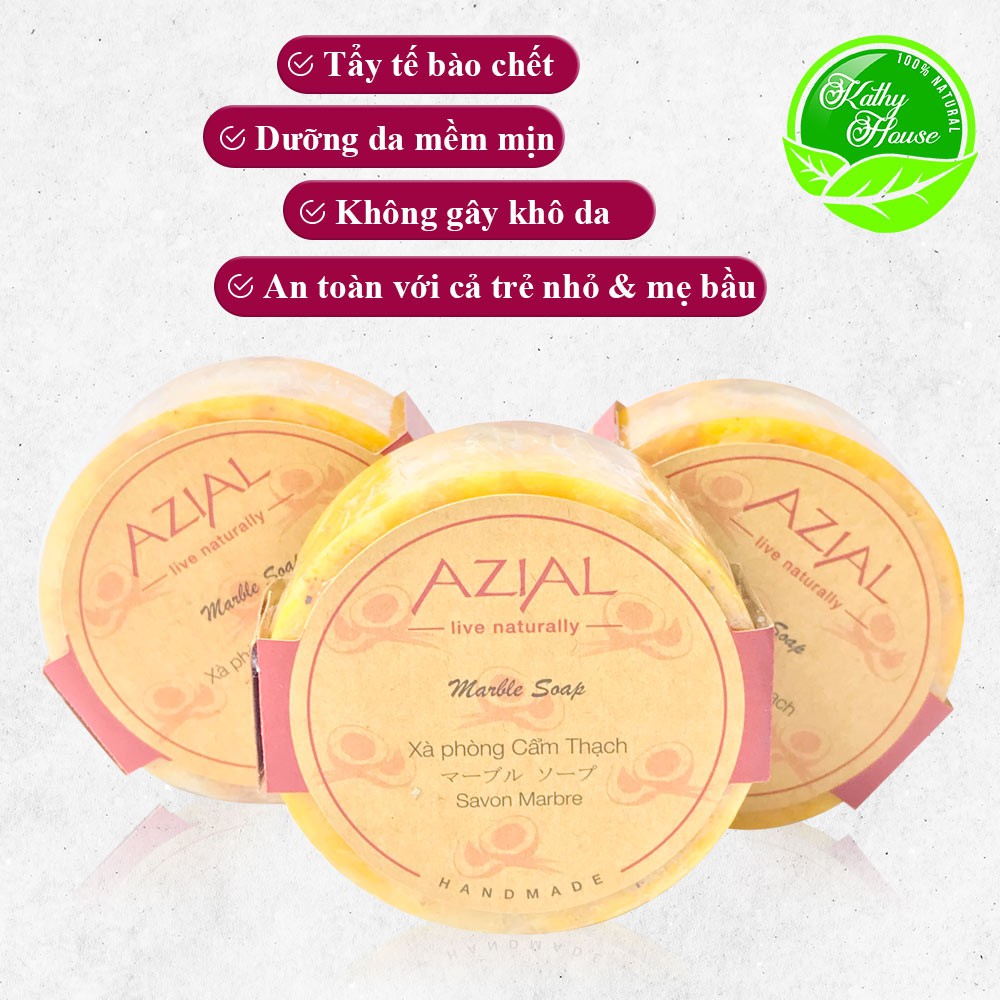 Xà phòng thiên nhiên AZIAL Marble Soap 100g, tẩy tế bào chết, dưỡng ẩm, làm mềm da | BigBuy360 - bigbuy360.vn