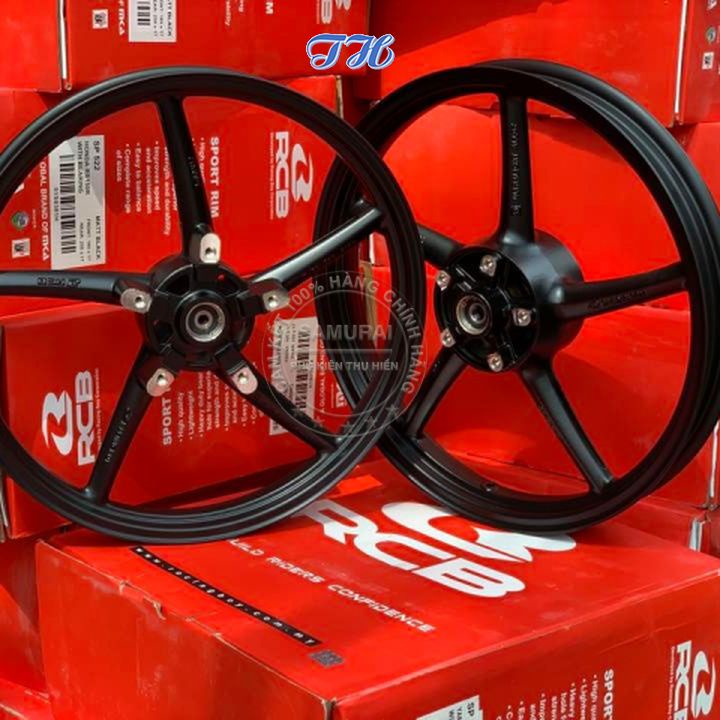 Cặp mâm xe RCB 5 cây exciter 150 522 LAGENDAZ size 1.6x17 gắn xe ex150 hàng chính hãng bảo hành 1 năm ( mâm 4 lỗ, 5 lỗ )