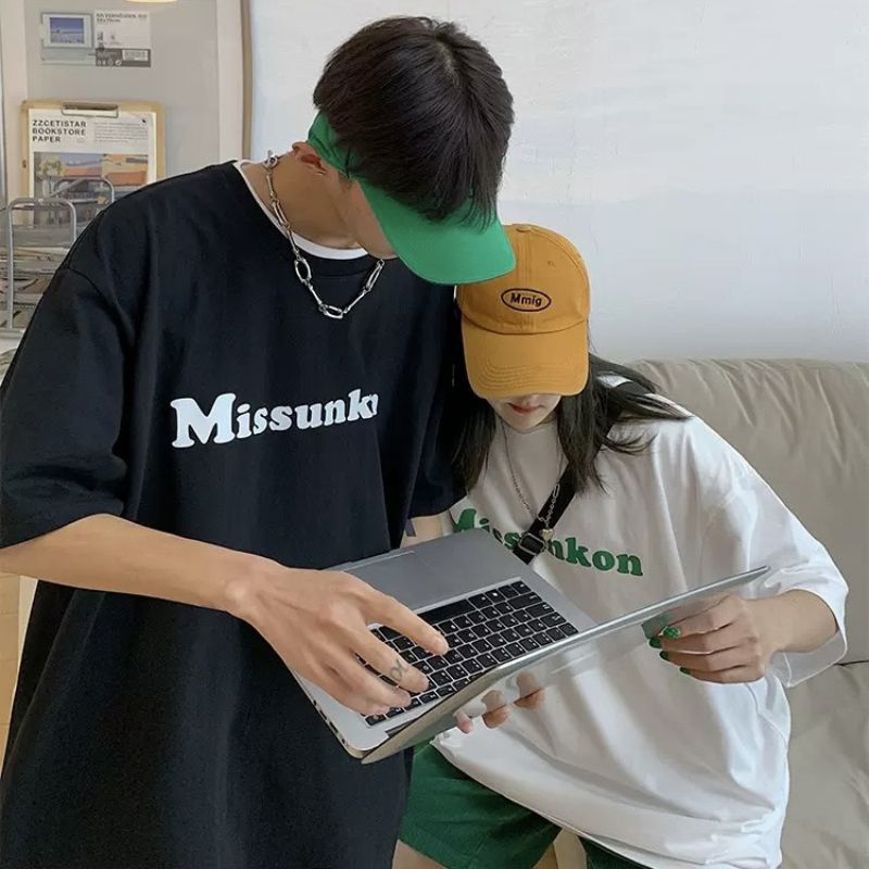 Áo thun tay lỡ unisex Missunkon cà rót