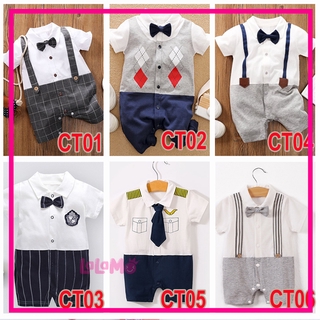 Bodysuit cho bé mẫu Body Công Tử Cộc Tay bé trai bé gái Dễ Thương từ 0 đến 12 tháng tuổi