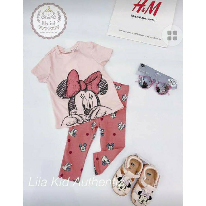 Set quần áo bé gái Hm auth