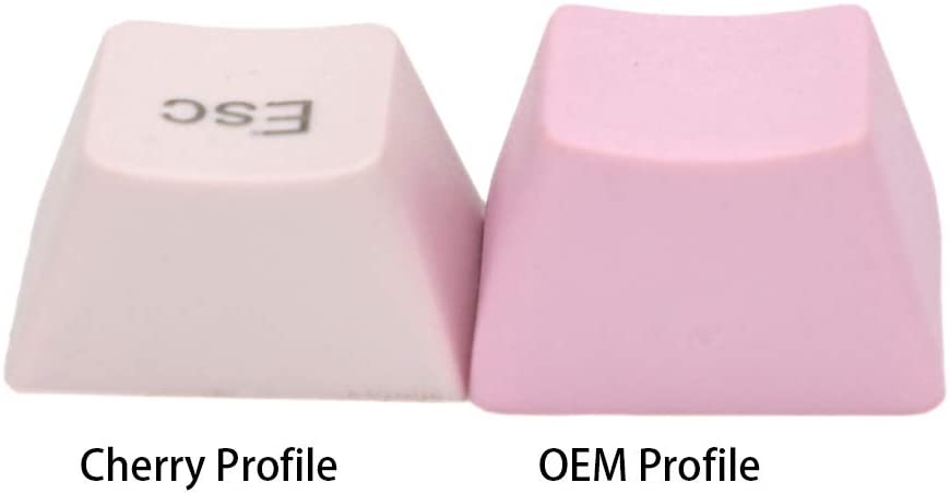 YMDK Sunset Gradient OEM Profile 104 87 61 Key Dyed PBT Keyset for Cherry MX Mechanical Keyboard, 87 Blank （this is the keycap）