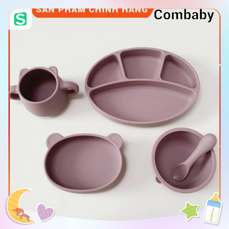 Set 5 món ăn dặm silicone cao cấp Bluemama Hàn Quốc