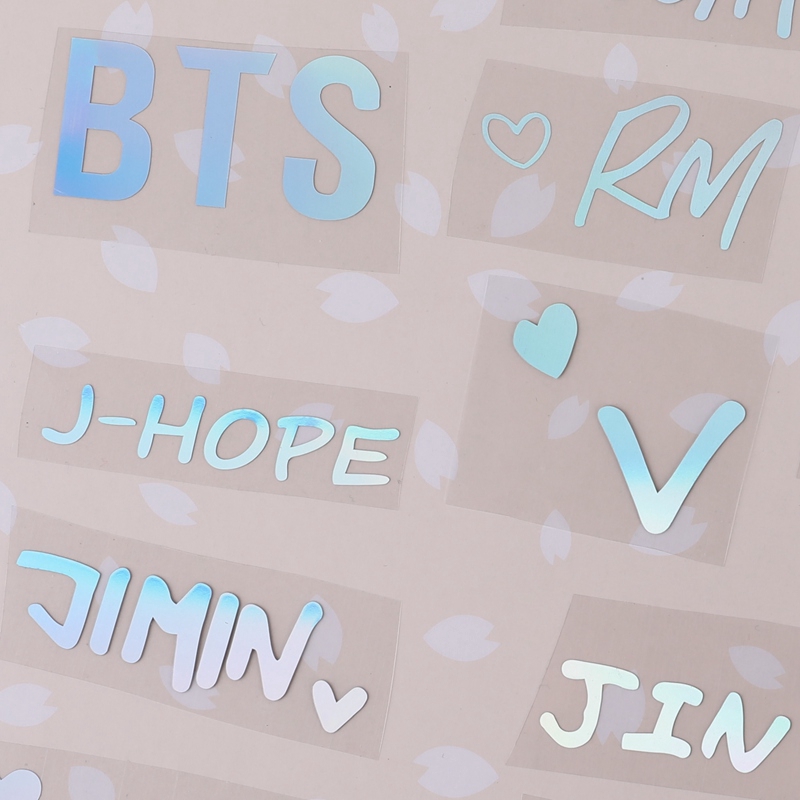 Nhãn Dán Trang Trí In Tên Các Thành Viên Nhóm Bts