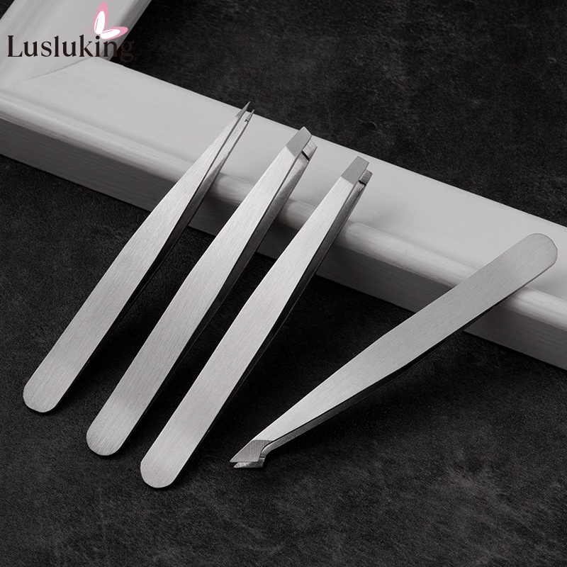 Lusluking Nhíp nhổ lông mày Lusluking bằng thép không gỉ tiện dụng