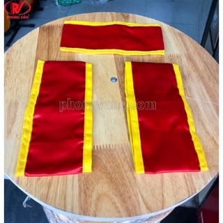 Băng đeo tay trơn vải phi bóng màu đỏ