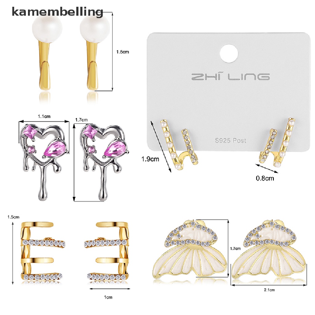 Khuyên Tai Hàn Quốc Đính Hạt Ngọc Trai Và Đá Độc Đáo
