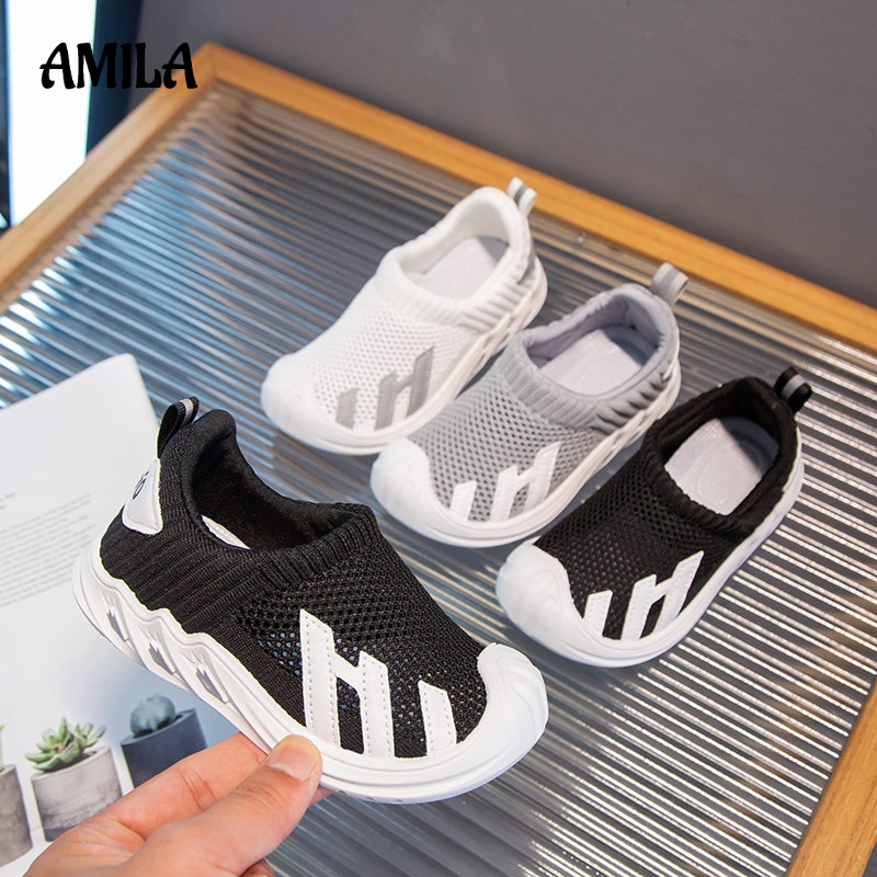 AMILA Giày Thể Thao Thoáng Khí Chống Trượt Phong Cách Hàn Quốc Cho Bé Trai