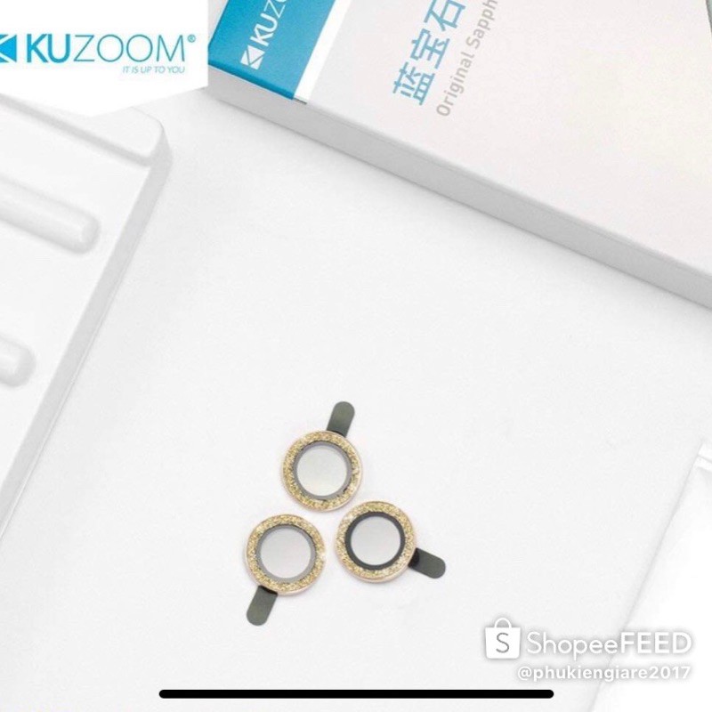 [Đã có iP 13] Dán bảo vệ camera lend Kim cương chính hãng Kuzoom ( có 3 màu )