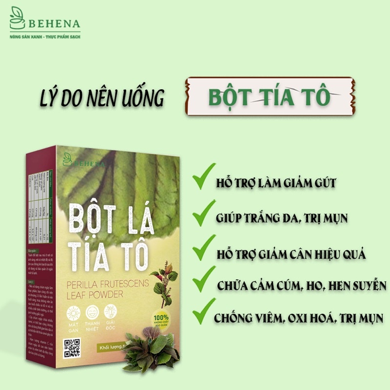Bột tía tô nguyên chất Behena 50gr