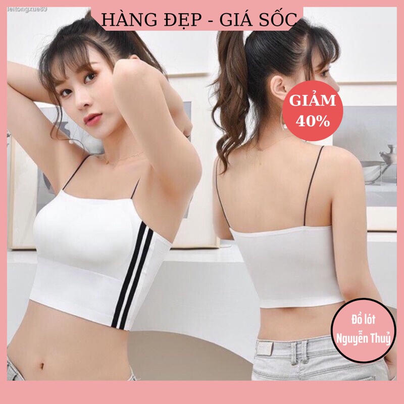 Áo Lót Bra Đúc Su Kẻ Đen Trắng Thể Thao 8008