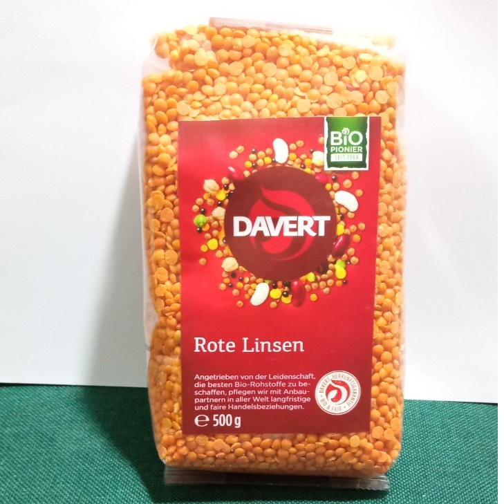 Đậu lăng đỏ hữu cơ Davert (500g)