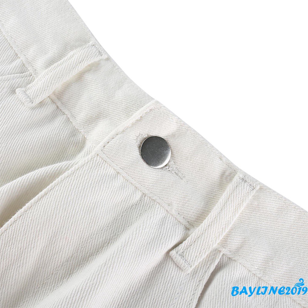 Quần jean dài ống rộng thời trang cho phái nữ màu đen tùy chọn