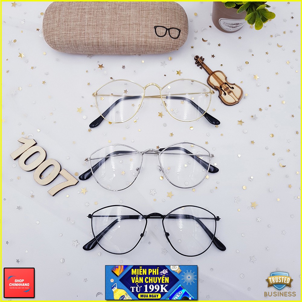 KÍNH MÁT NỮ GỌNG XI GIẢ CẬN FORM BẦU CAO CẤP 1560 SH1007 | BigBuy360 - bigbuy360.vn