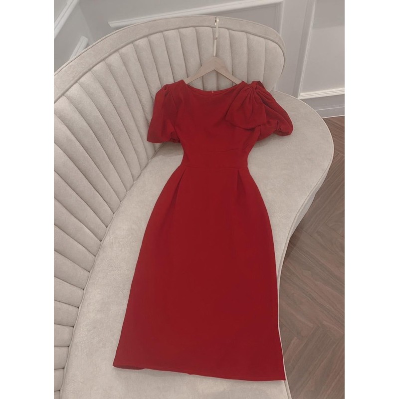 Đầm dự tiệc🌹FREESHIP 🌹Đầm body tay phồng nơ vai | BigBuy360 - bigbuy360.vn