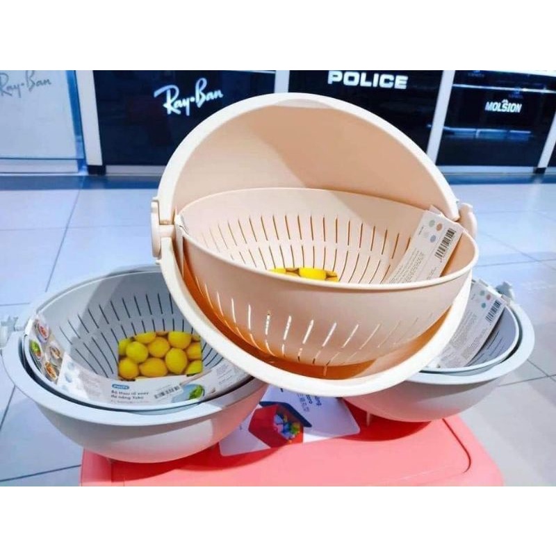 Bộ thau rỗ xoay đa năng inochi 28cm
